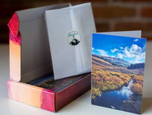 Load image into Gallery viewer, 100% recycled custom kraft shipping boxes, envelopes, greeting cards and sealing stickers.
