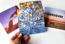 Load image into Gallery viewer, inspiring scenes from nature on one-of-a-kind square greeting cards

