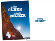 Load image into Gallery viewer, A bold birthday card for a bold outdoor hiker.
