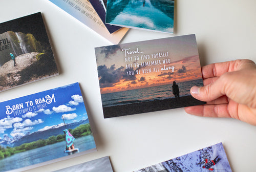 Send our greeting cards to inspire travel and exploration.