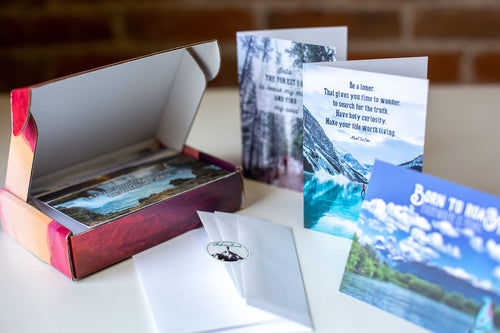adventure collection greeting card set with envelopes and sealing stickers